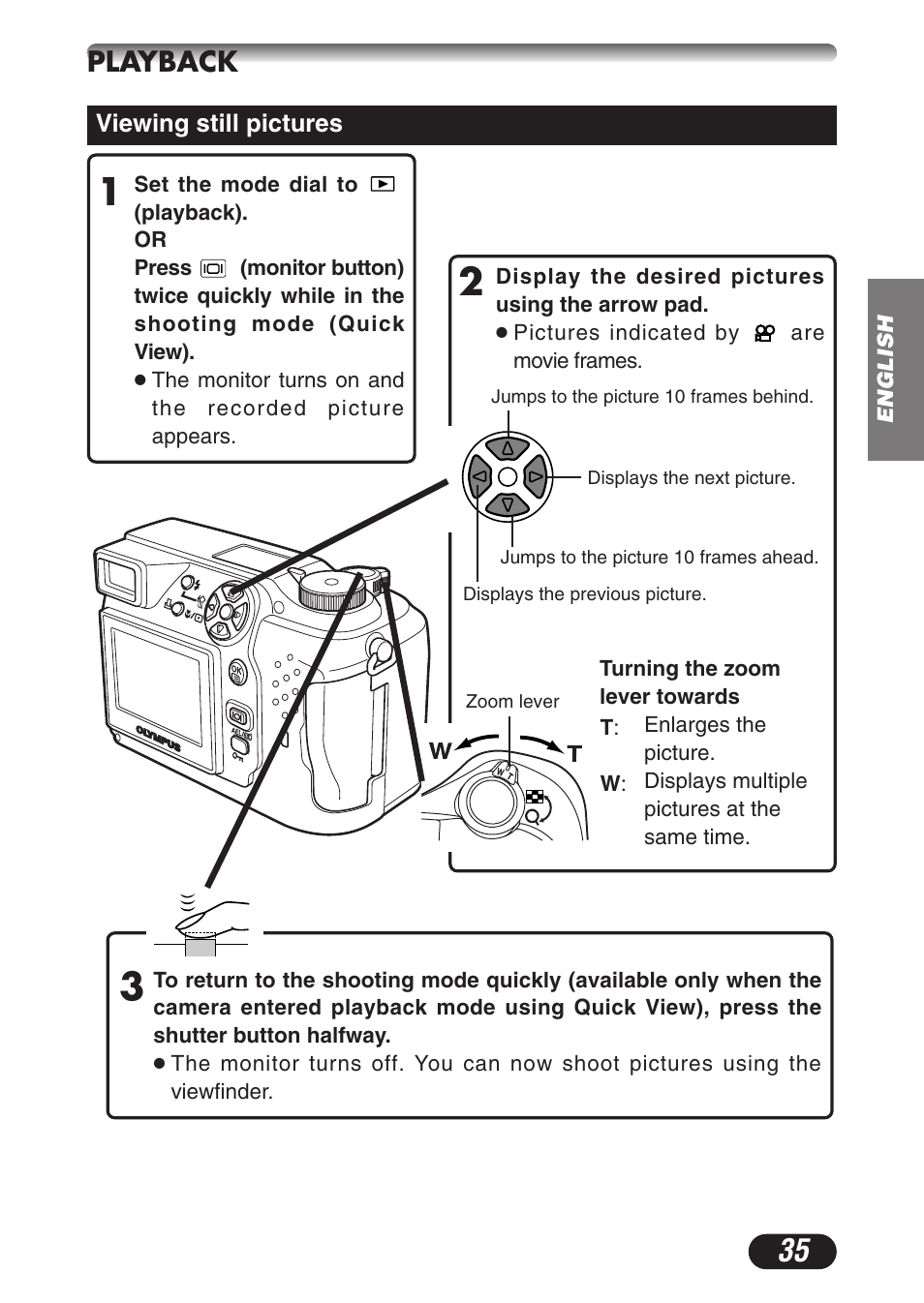 Playback | Olympus C-3020ZOOM User Manual | Page 35 / 180