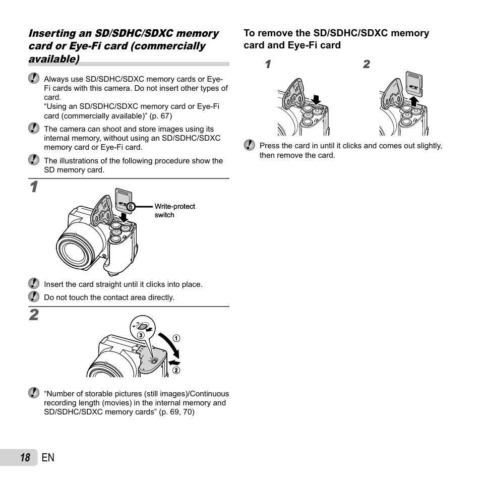 18 en | Olympus SP-610UZ User Manual | Page 18 / 84