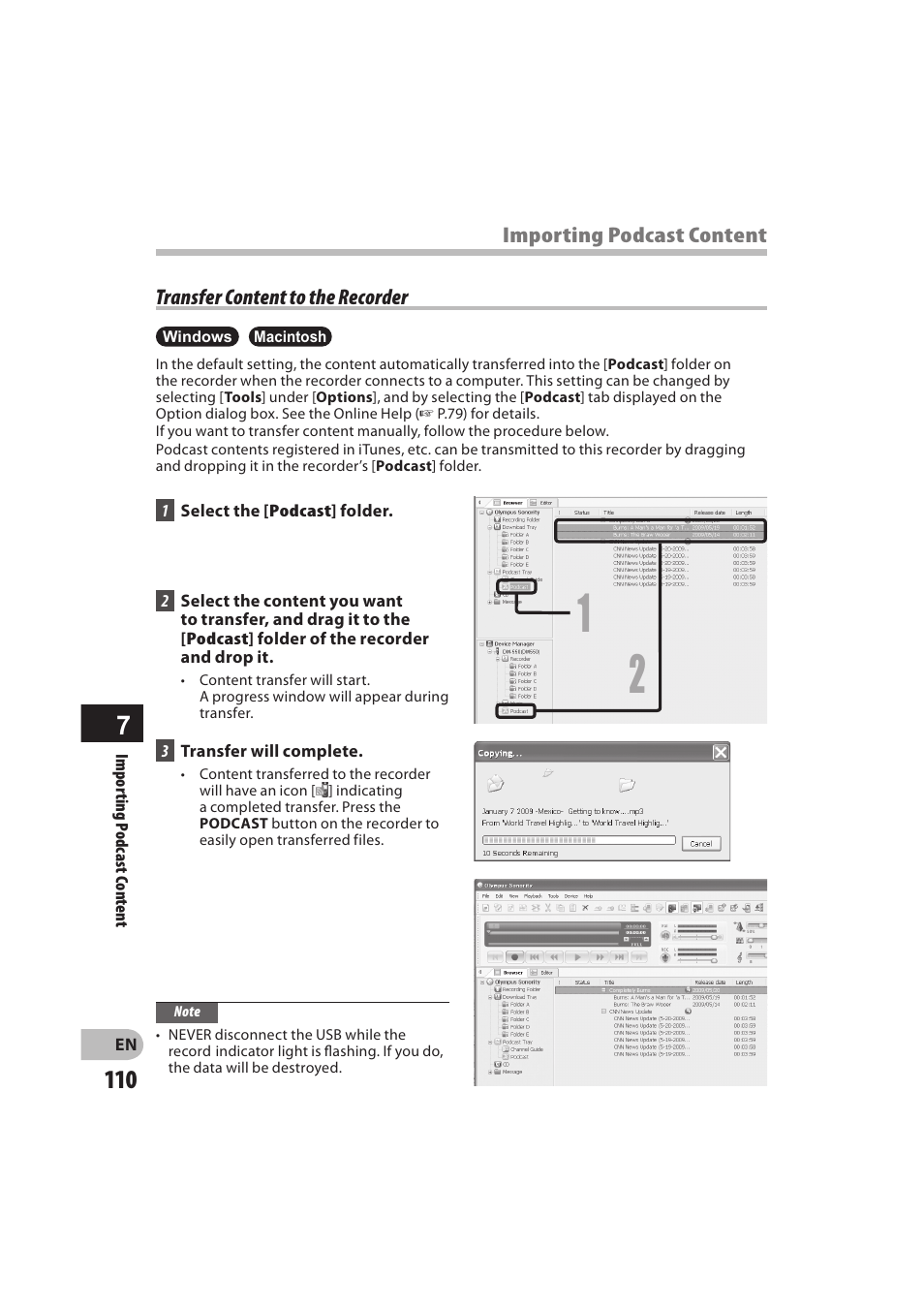 Olympus DM-550 User Manual | Page 110 / 128