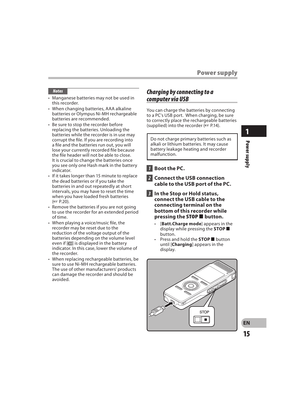 Olympus DM-550 User Manual | Page 15 / 128