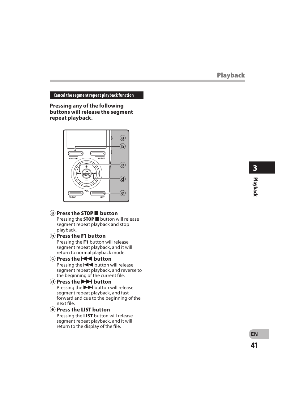 Playback | Olympus DM-550 User Manual | Page 41 / 128