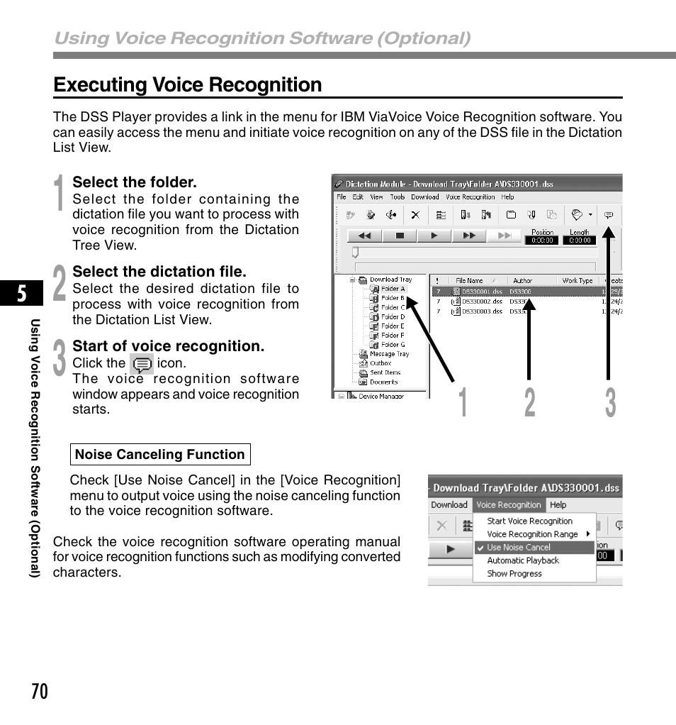 Olympus DS3300 User Manual | Page 70 / 94