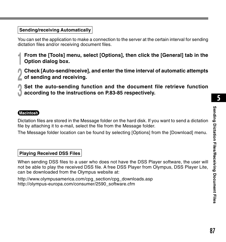 Olympus DS3300 User Manual | Page 87 / 94