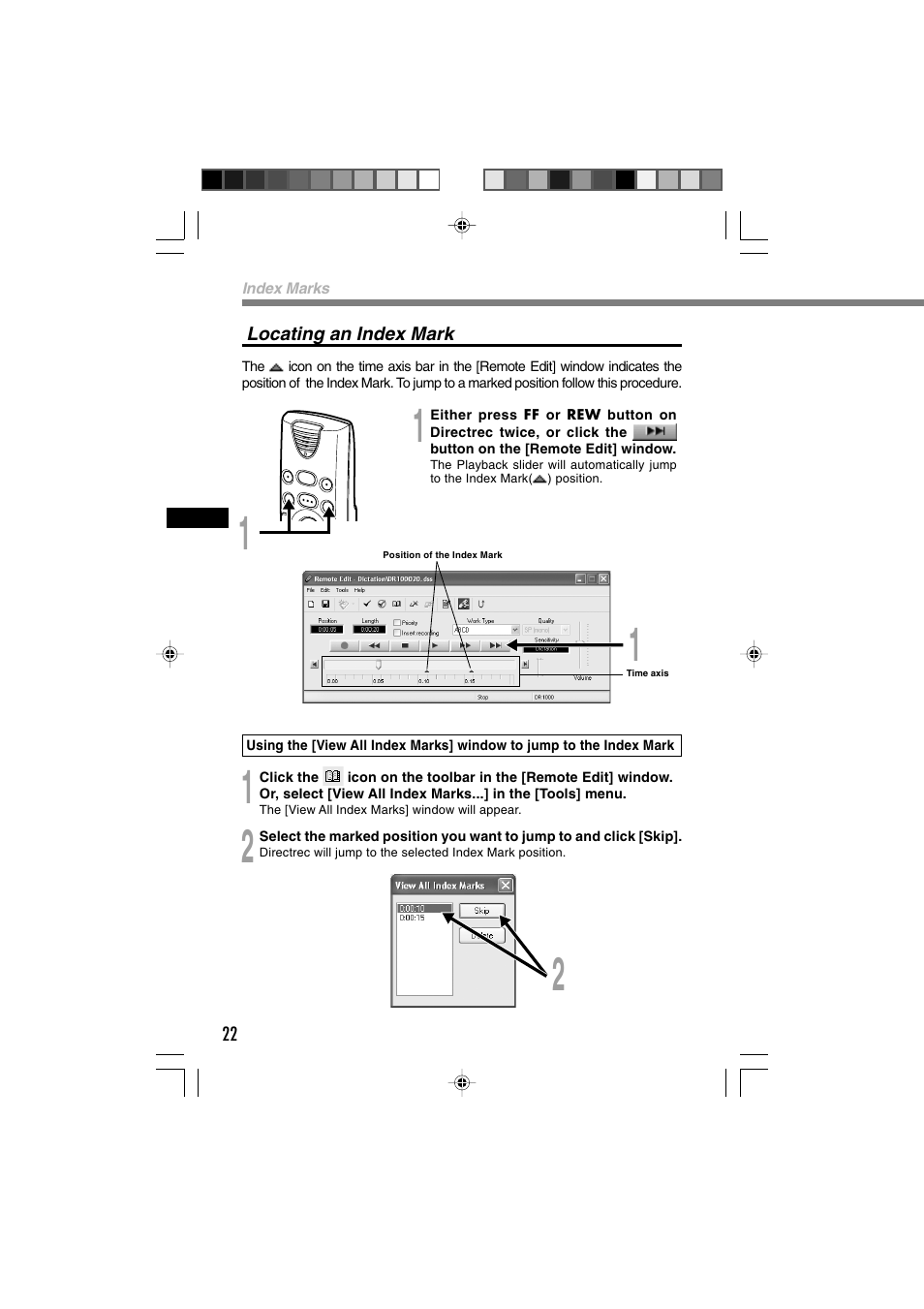 Olympus Directrec DR-1000 User Manual | Page 22 / 36