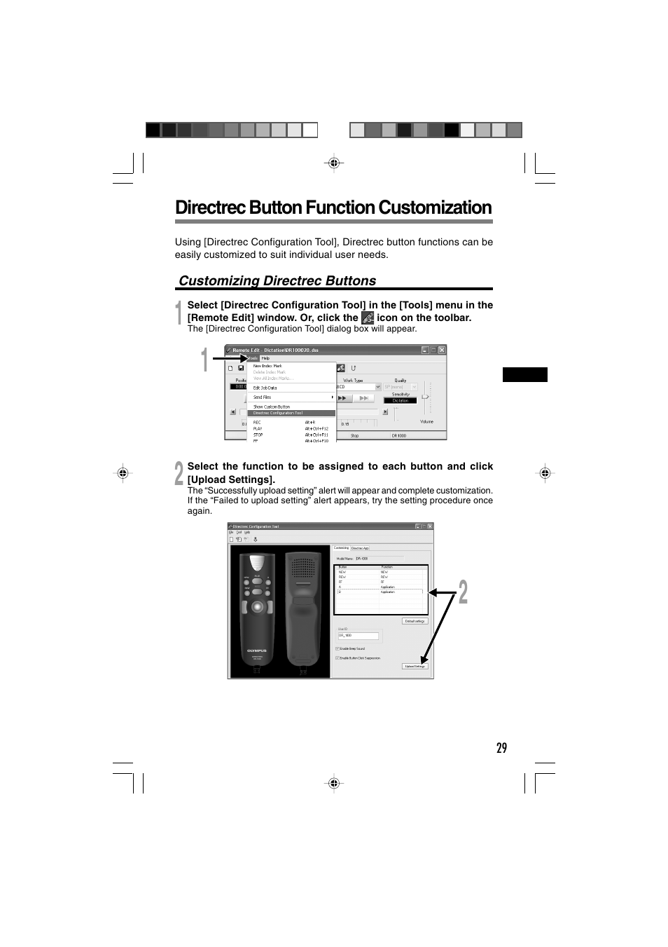 Olympus Directrec DR-1000 User Manual | Page 29 / 36