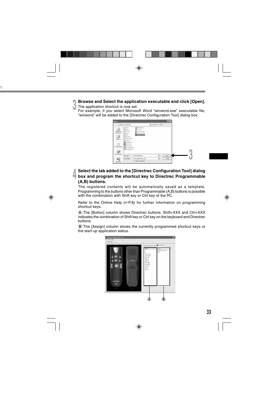 Olympus Directrec DR-1000 User Manual | Page 33 / 36