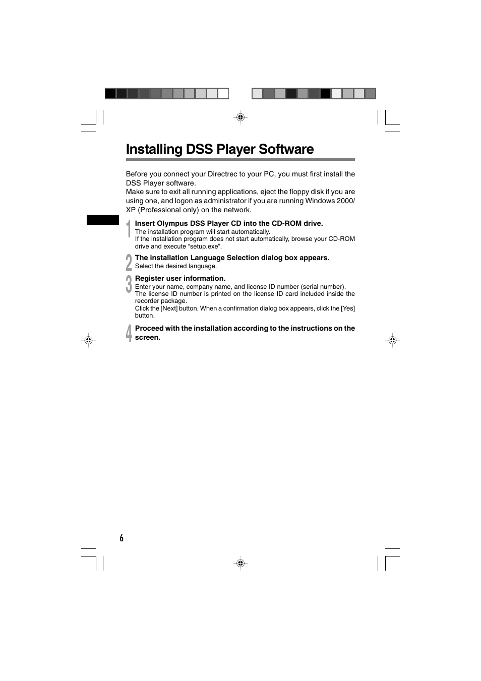 Olympus Directrec DR-1000 User Manual | Page 6 / 36