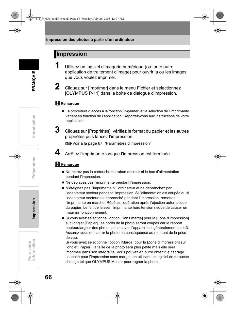 Impression | Olympus P-11 User Manual | Page 66 / 164