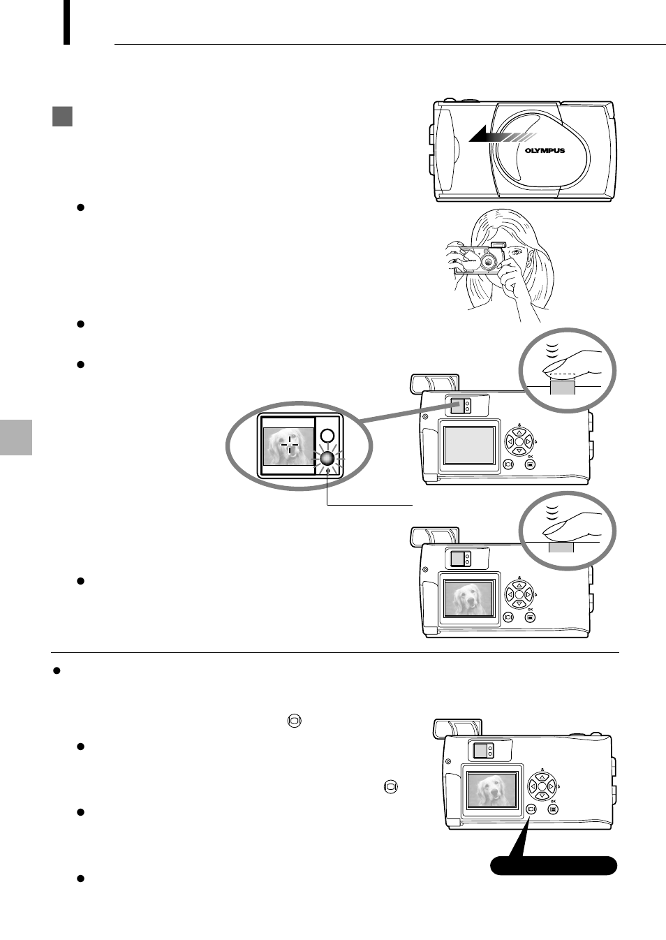 Peraciones para tomar imágenes, Ítoma de imágenes | Olympus C-1 D-150 User Manual | Page 118 / 146