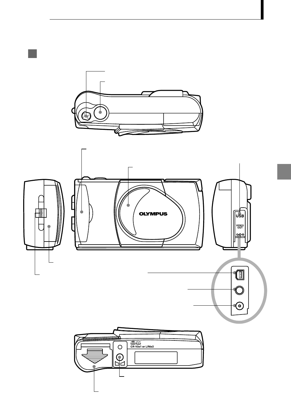 Orbereitung, Íbeschreibung der teile | Olympus C-1 D-150 User Manual | Page 77 / 146