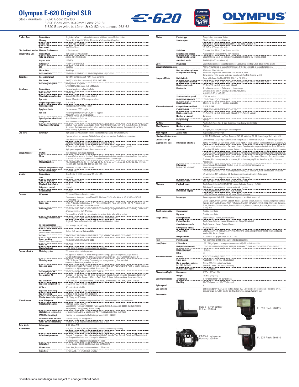 Olympus e-620 digital slr | Olympus E-620 User Manual | Page 15 / 16