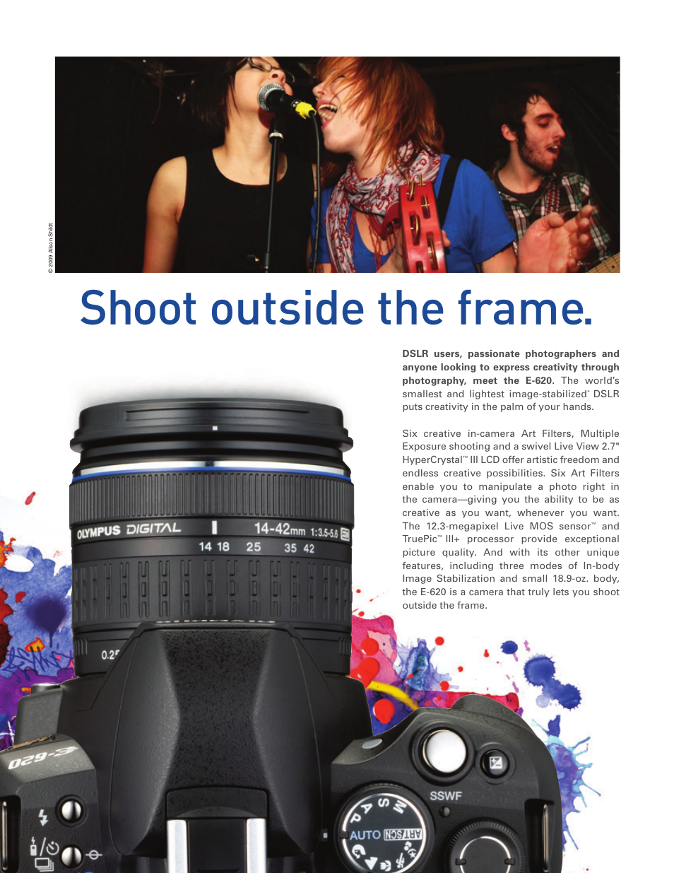 Shoot outside the frame | Olympus E-620 User Manual | Page 2 / 16