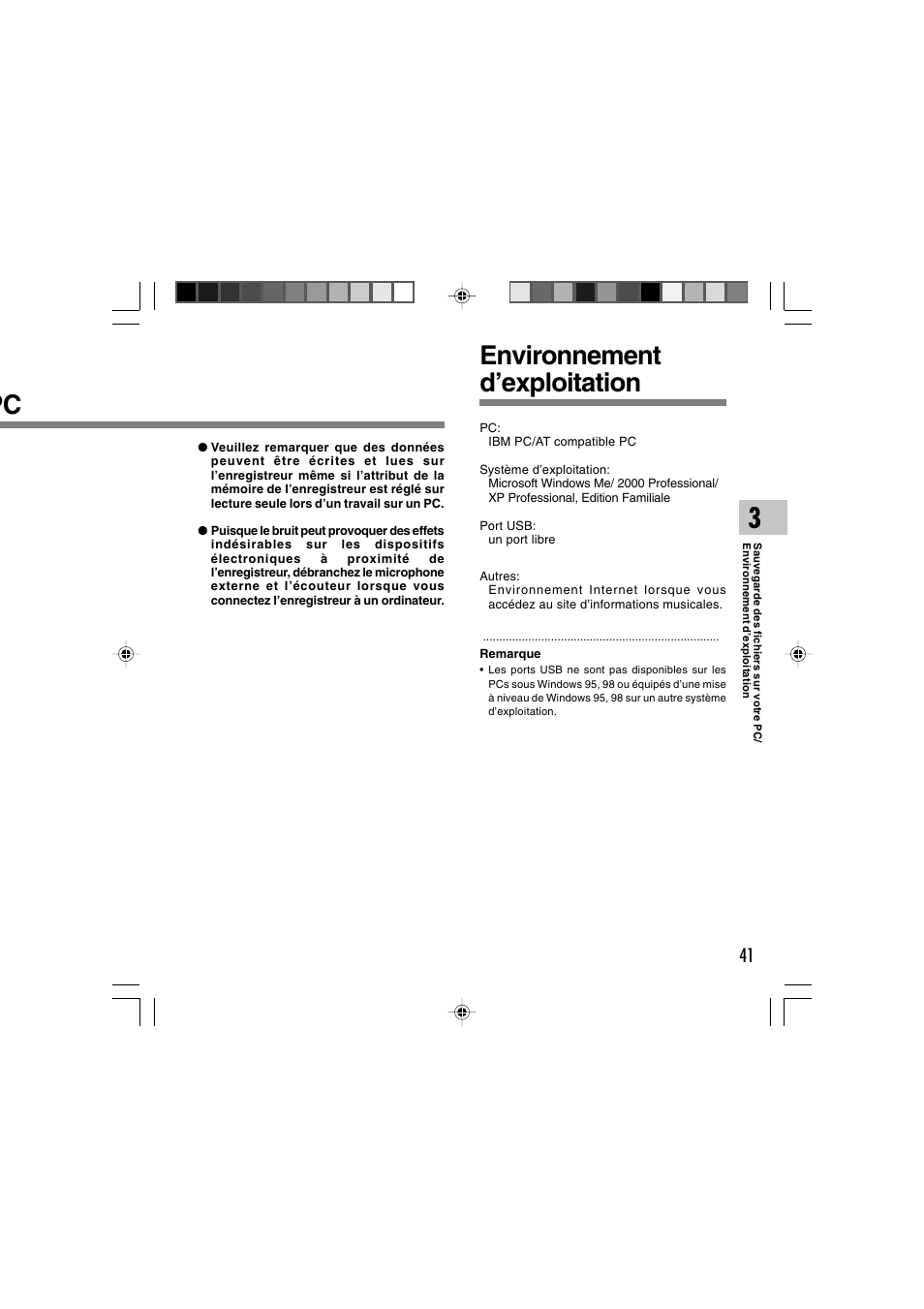 Environnement d’exploitation | Olympus WS-300M User Manual | Page 129 / 264