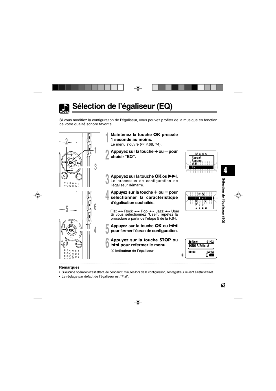 Sélection de l’égaliseur (eq) | Olympus WS-300M User Manual | Page 151 / 264
