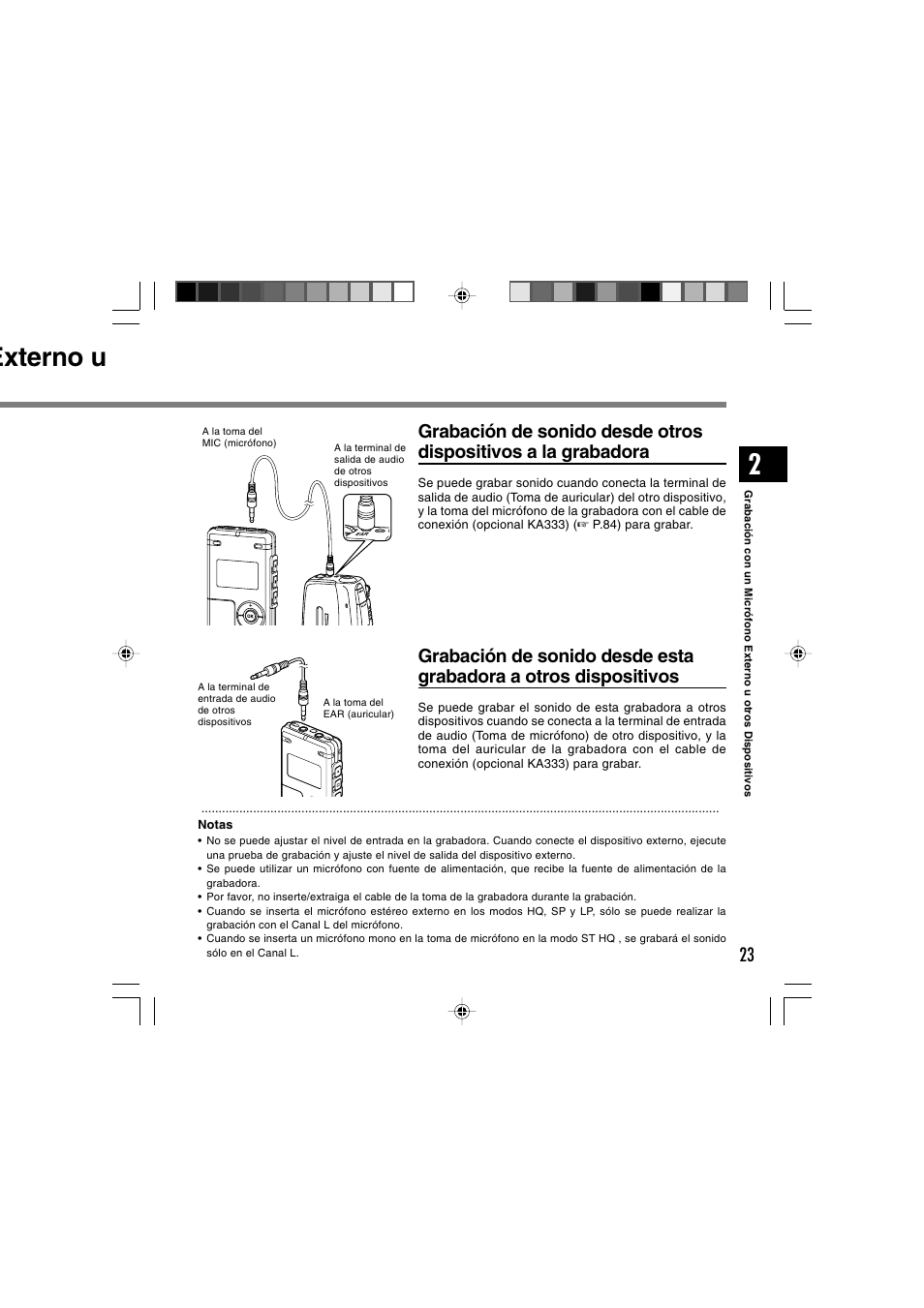 Externo u | Olympus WS-300M User Manual | Page 199 / 264