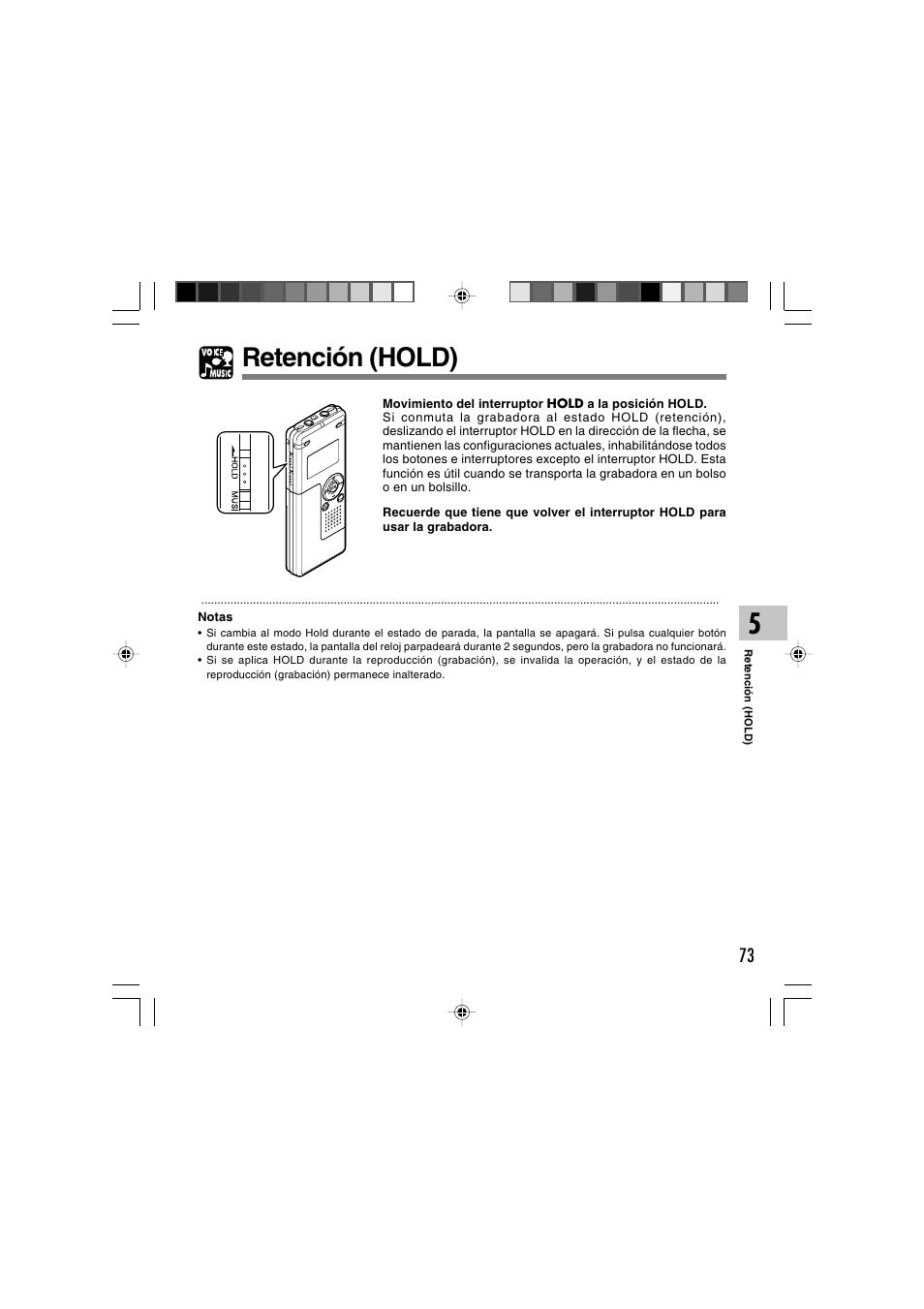 Retención (hold) | Olympus WS-300M User Manual | Page 249 / 264
