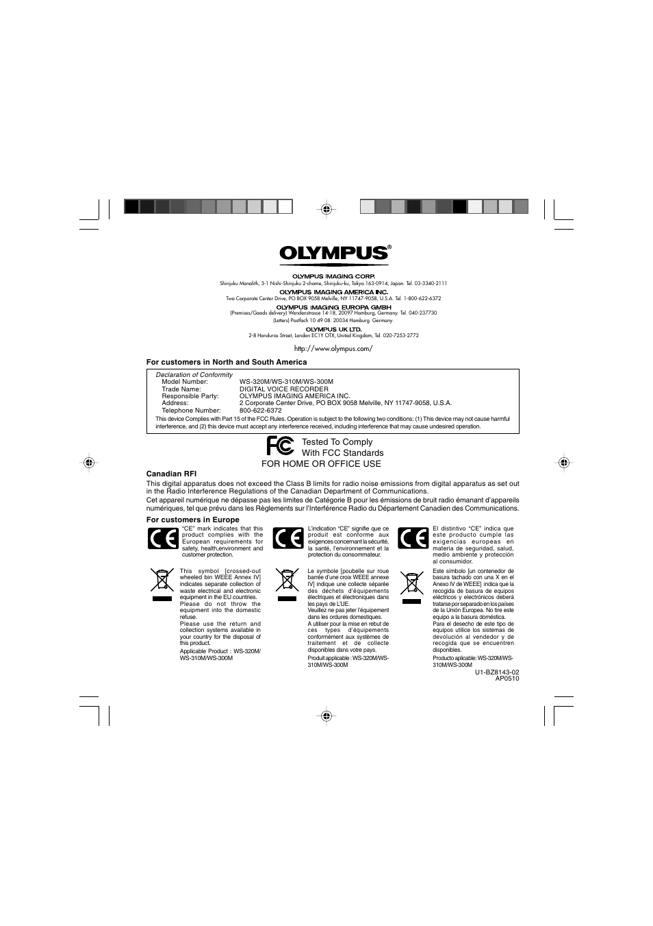Olympus WS-300M User Manual | Page 264 / 264