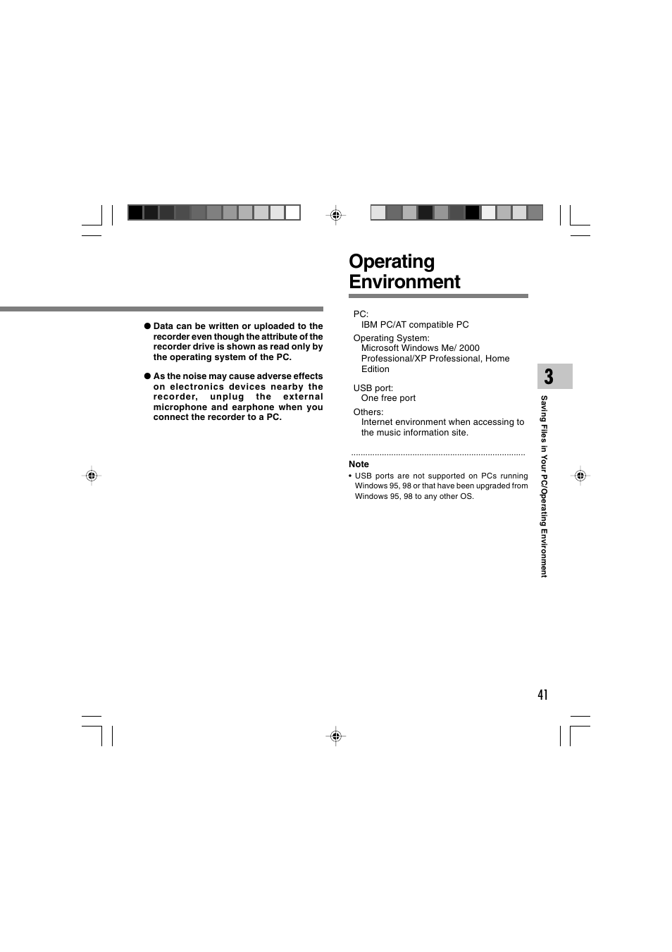 Operatingenvironment, Operating environment | Olympus WS-300M User Manual | Page 41 / 264