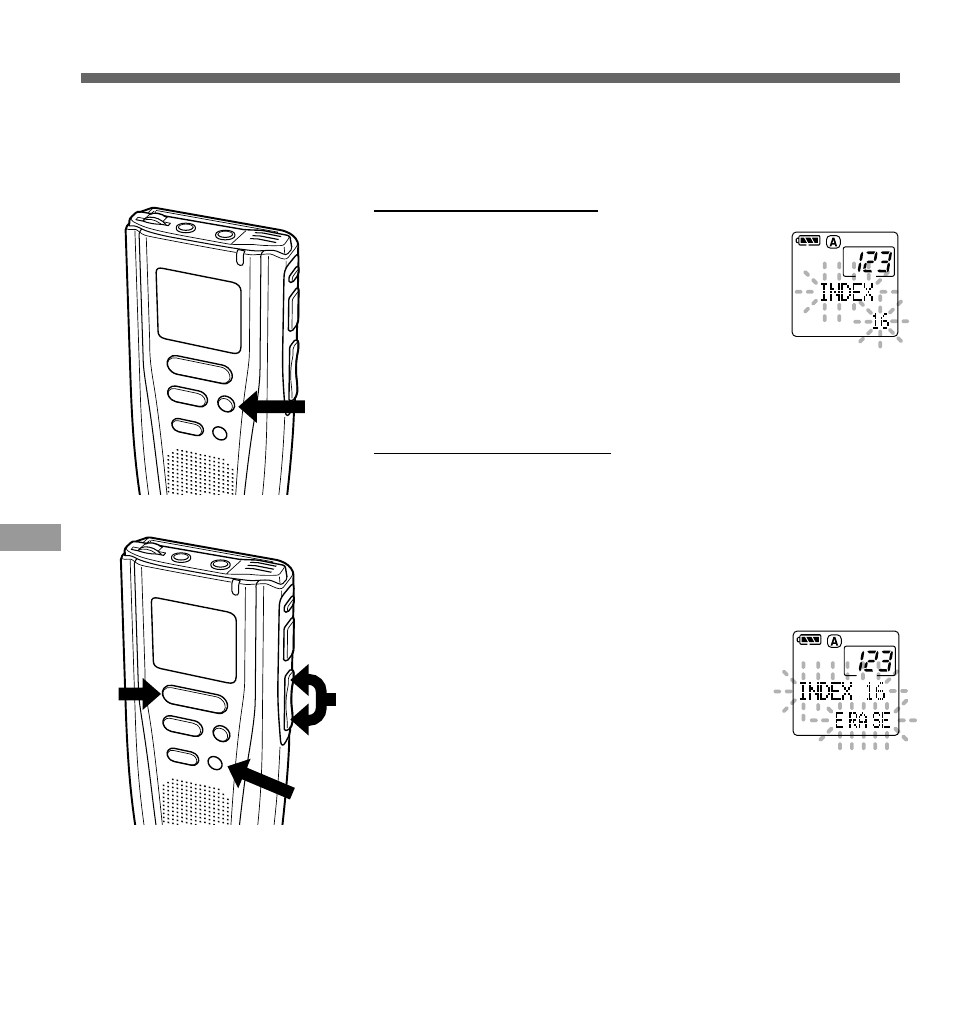 Index marks | Olympus DS-3000 User Manual | Page 32 / 57
