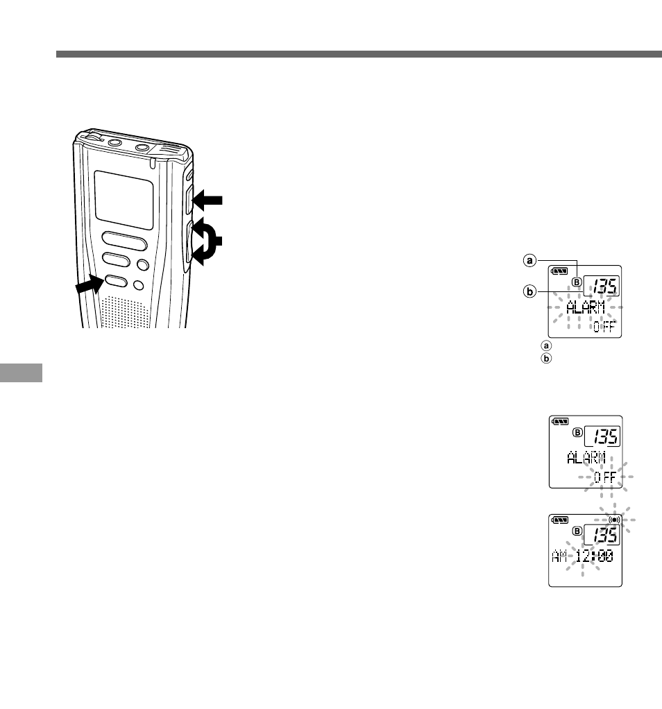 Alarm playback function | Olympus DS-3000 User Manual | Page 34 / 57