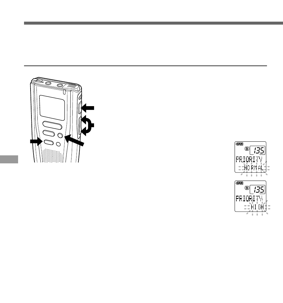 Setting priority levels | Olympus DS-3000 User Manual | Page 40 / 57