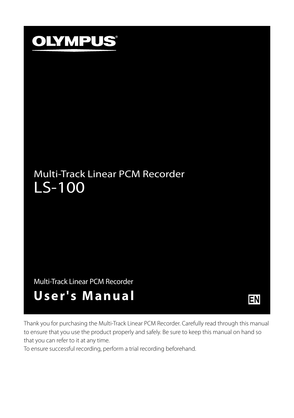 Olympus LS-100 User Manual | 135 pages