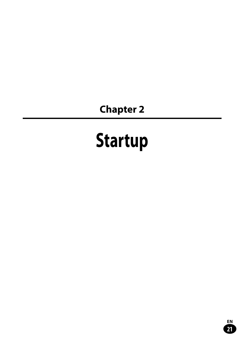 Chapter 2 startup, Startup | Olympus LS-100 User Manual | Page 21 / 135