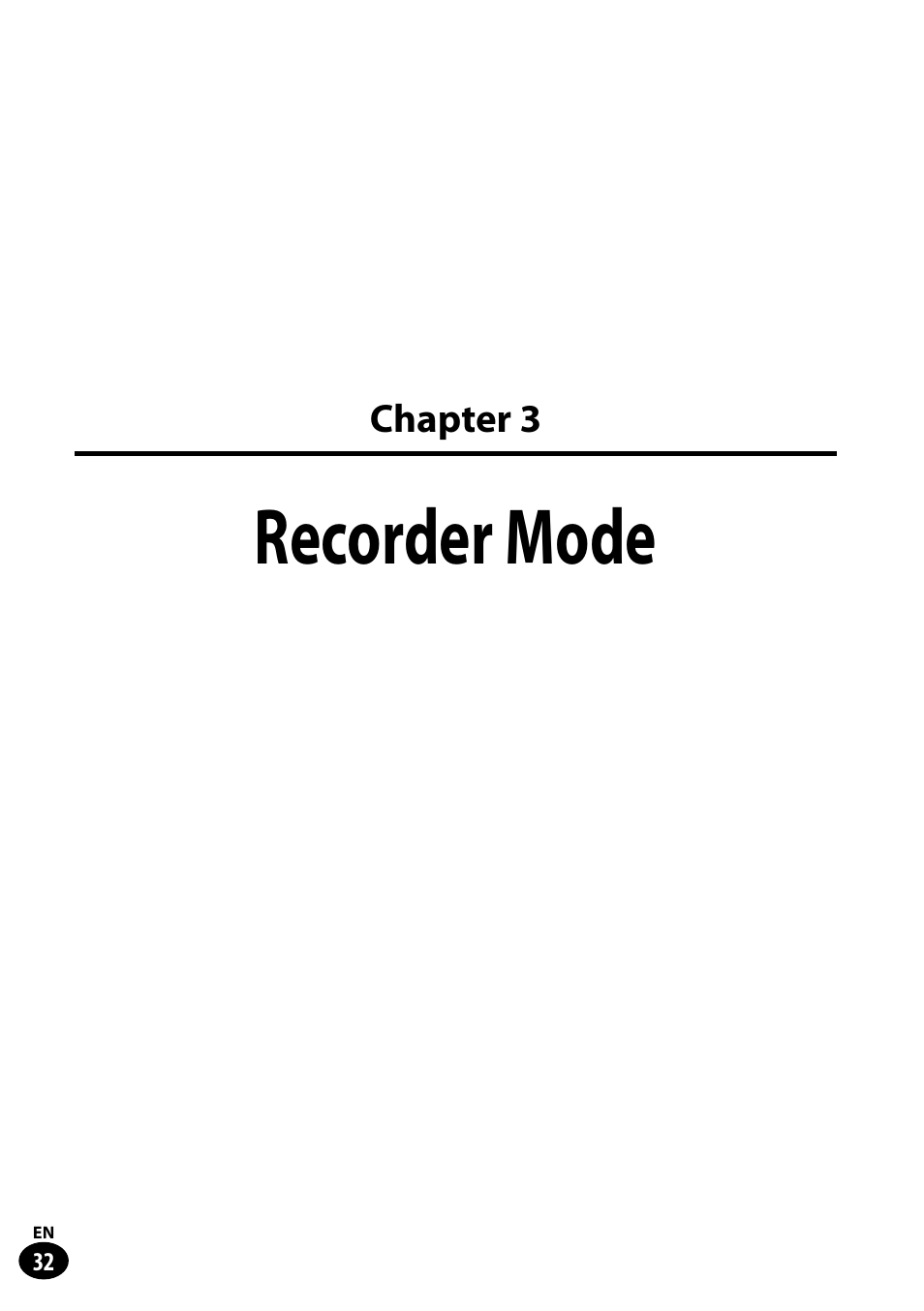 Recorder mode | Olympus LS-100 User Manual | Page 32 / 135