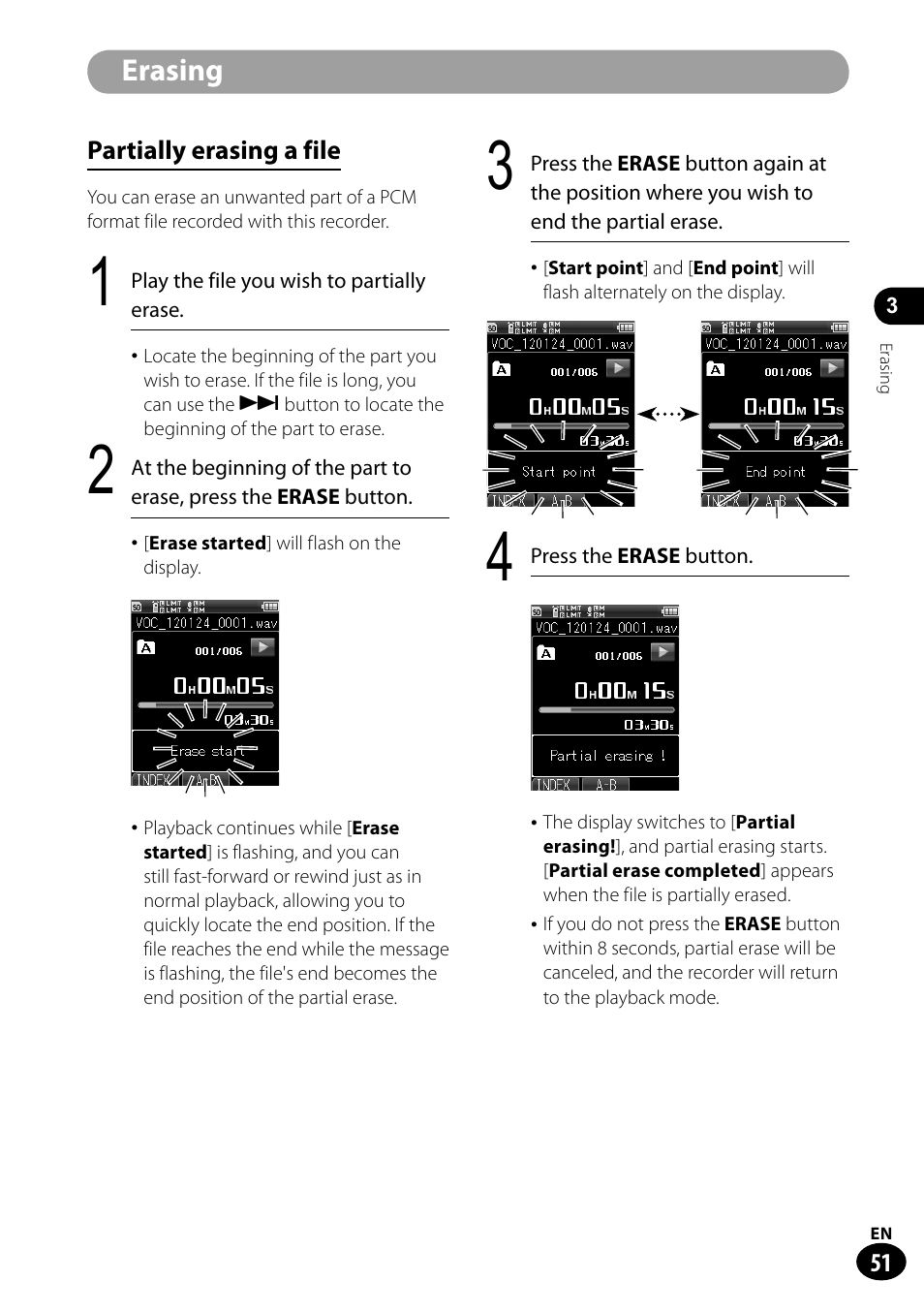 Olympus LS-100 User Manual | Page 51 / 135