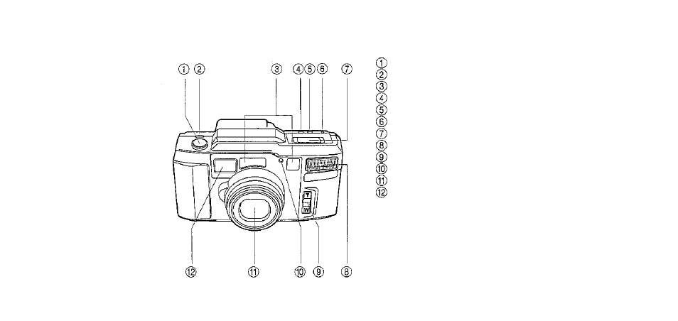 Names of parts | Olympus Accura View Zoom 90 User Manual | Page 6 / 71