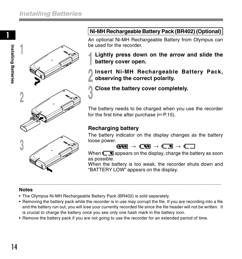 Olympus DS-3300 User Manual | Page 14 / 94