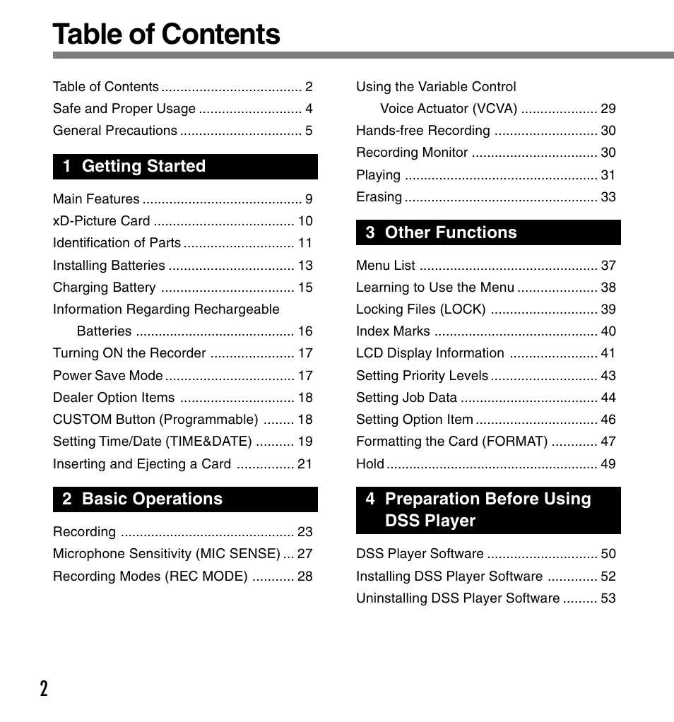 Olympus DS-3300 User Manual | Page 2 / 94