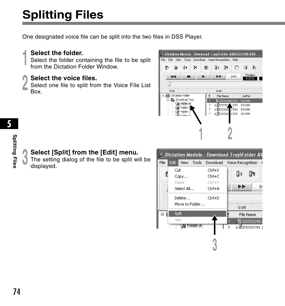 Olympus DS-3300 User Manual | Page 74 / 94