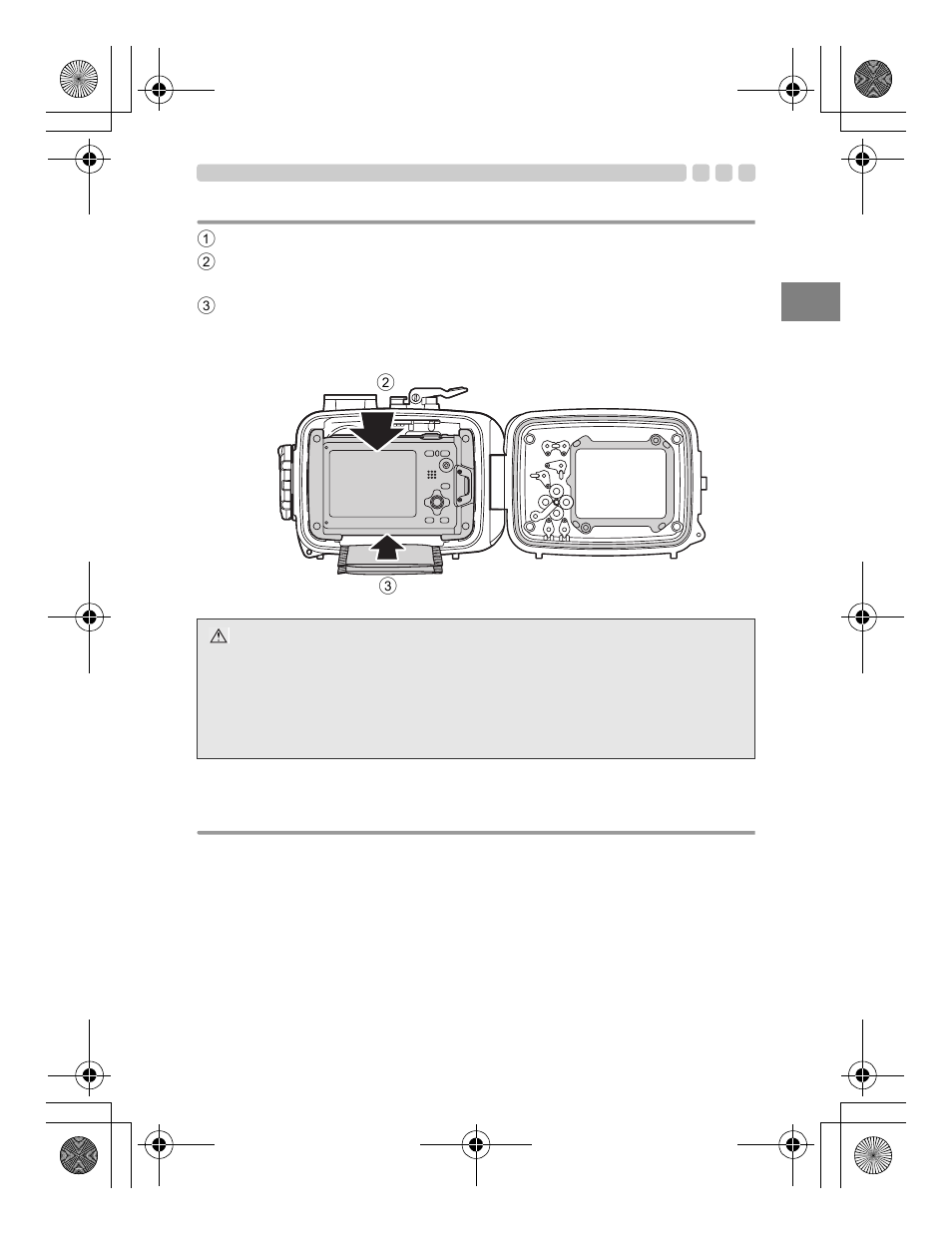 Load the digital camera, Make sure the camera is loaded properly | Olympus PT 048 User Manual | Page 17 / 32