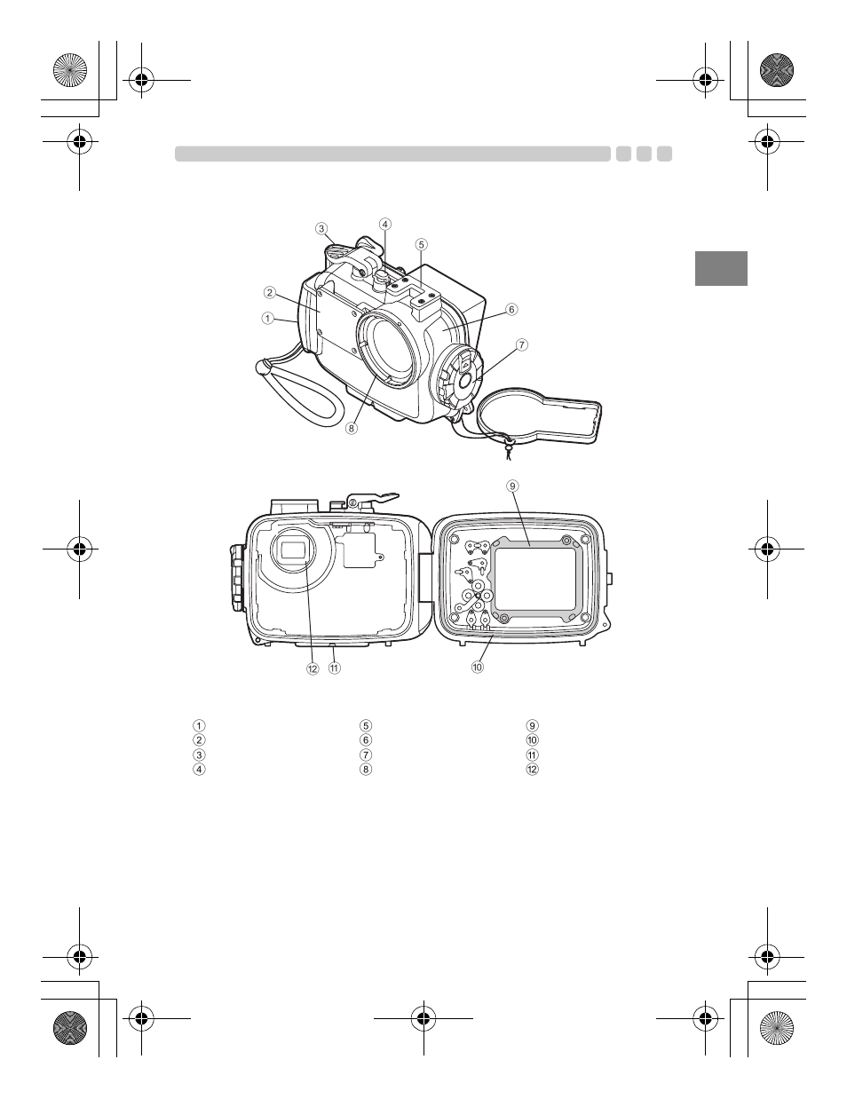 Names of the parts, En 9 | Olympus PT 048 User Manual | Page 9 / 32