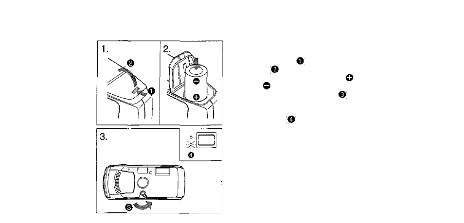 Loading the battery | Olympus APS Point and Shoot Film Camera i-10 User Manual | Page 8 / 22