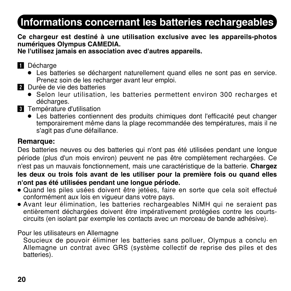 Olympus CAMEDIA BU-200 User Manual | Page 20 / 52