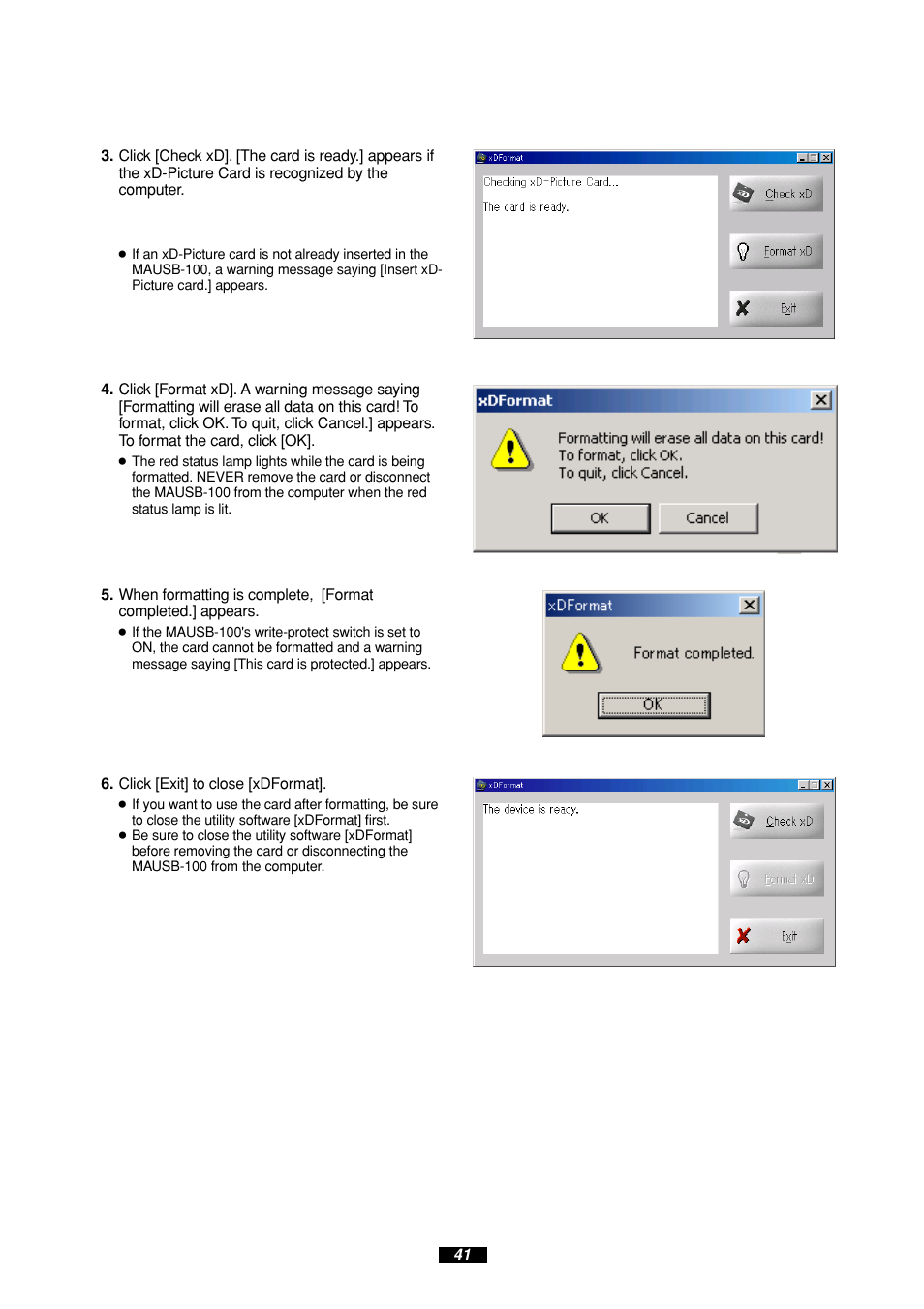 Olympus MAUSB-100 User Manual | Page 41 / 47