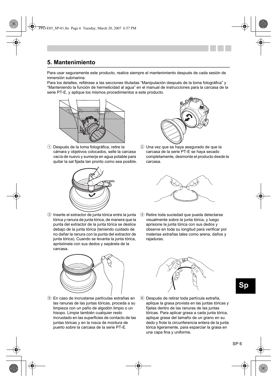 Mantenimiento | Olympus PPO-E05 User Manual | Page 39 / 60