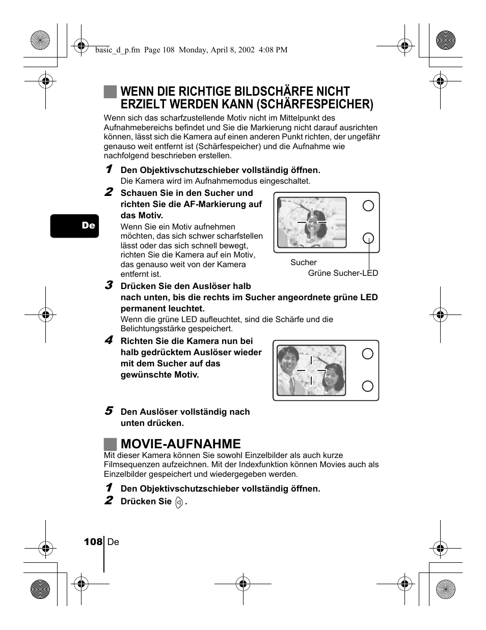 Jmovie-aufnahme | Olympus C-300 Zoom  EN User Manual | Page 108 / 172