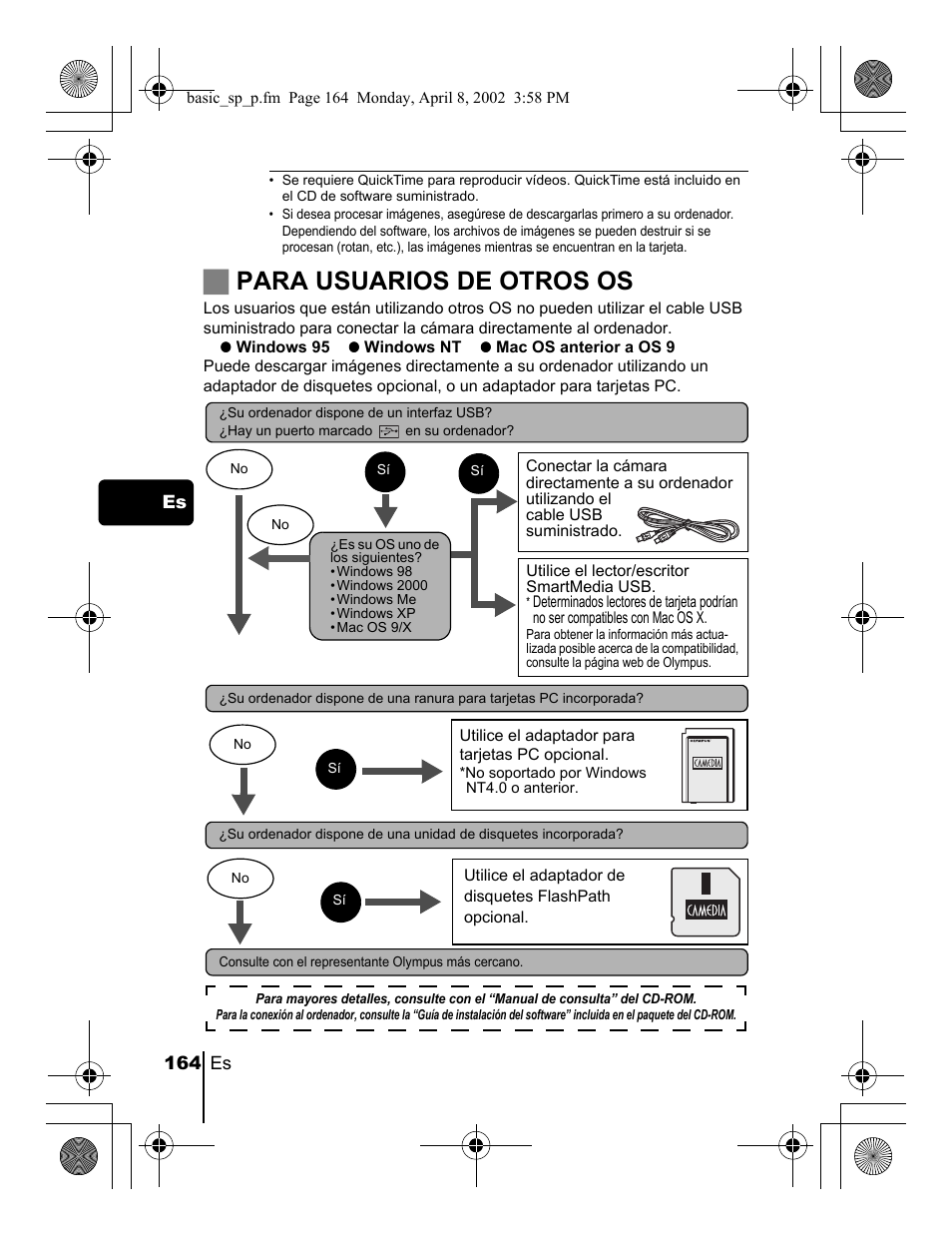 Jpara usuarios de otros os | Olympus C-300 Zoom  EN User Manual | Page 164 / 172