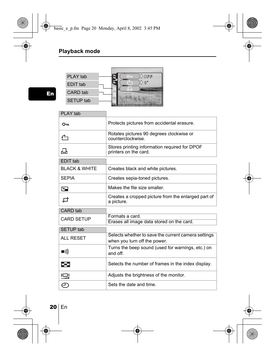 Olympus C-300 Zoom  EN User Manual | Page 20 / 172