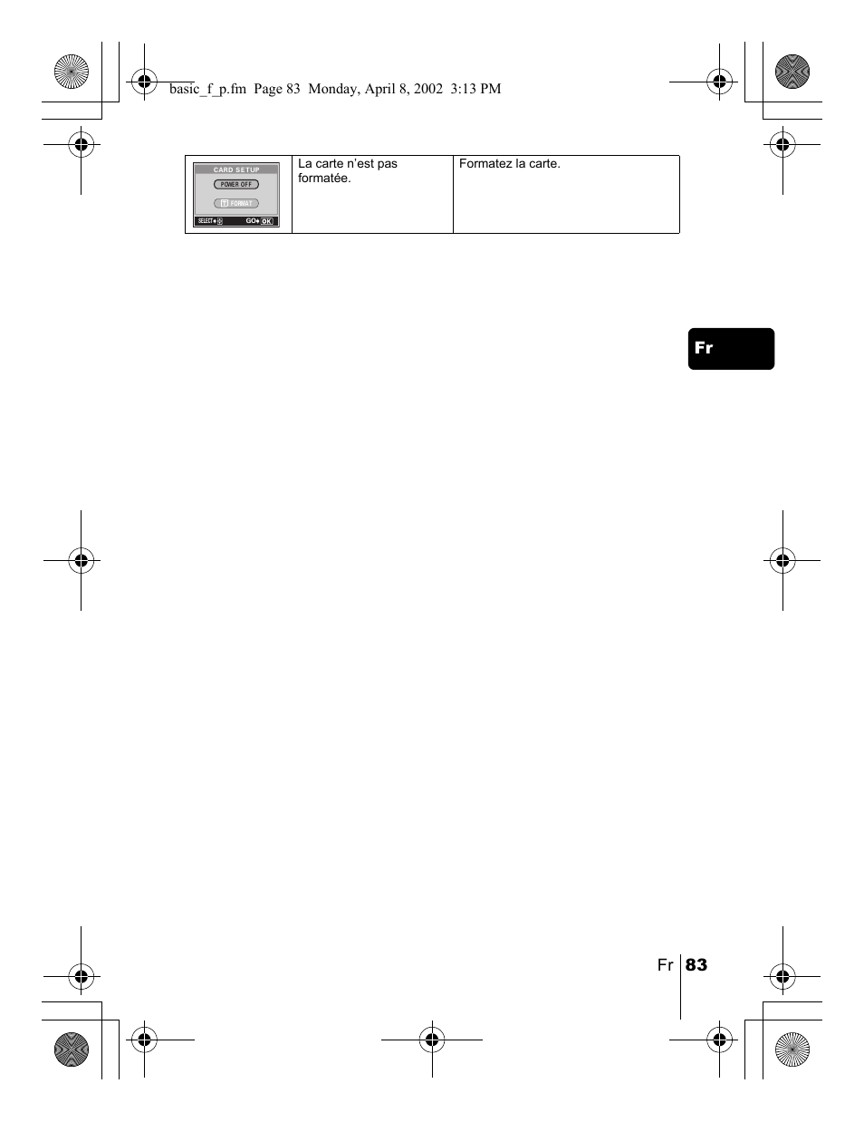 Fr 83 fr | Olympus C-300 Zoom  EN User Manual | Page 83 / 172