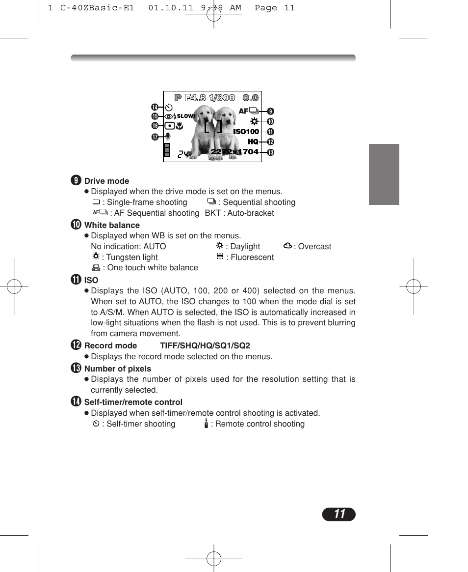 Olympus CAMEDIA C-40 ZOOM User Manual | Page 11 / 180