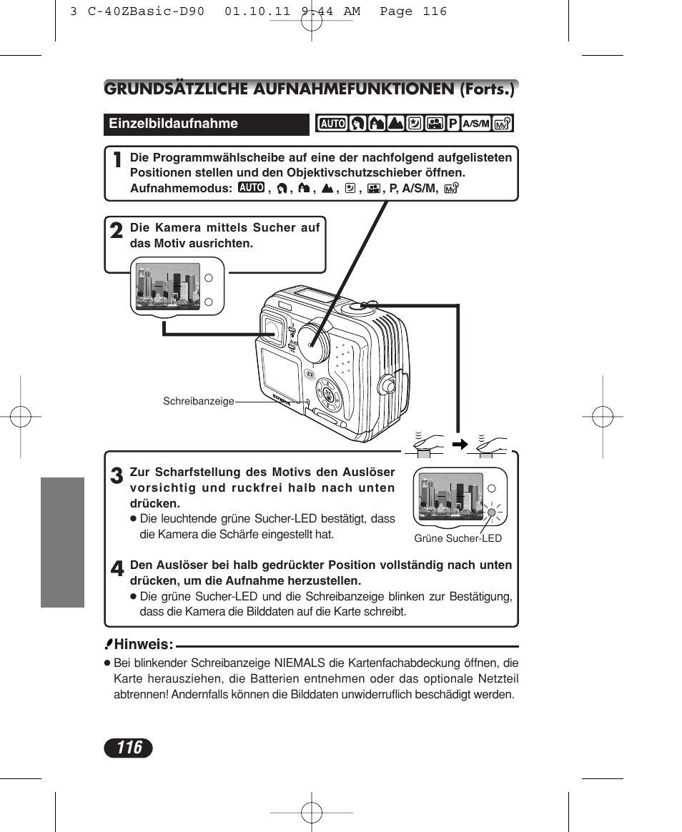 Olympus CAMEDIA C-40 ZOOM User Manual | Page 116 / 180