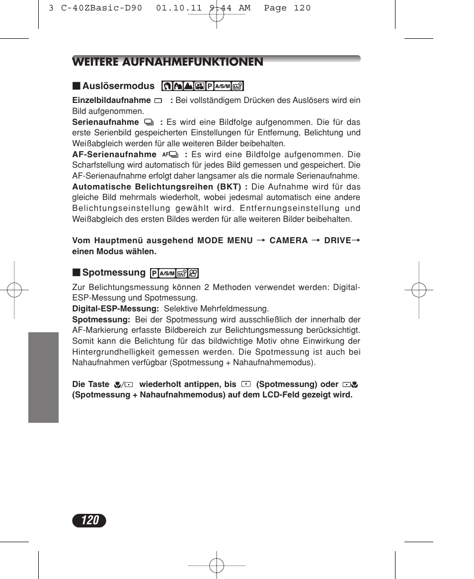 Olympus CAMEDIA C-40 ZOOM User Manual | Page 120 / 180
