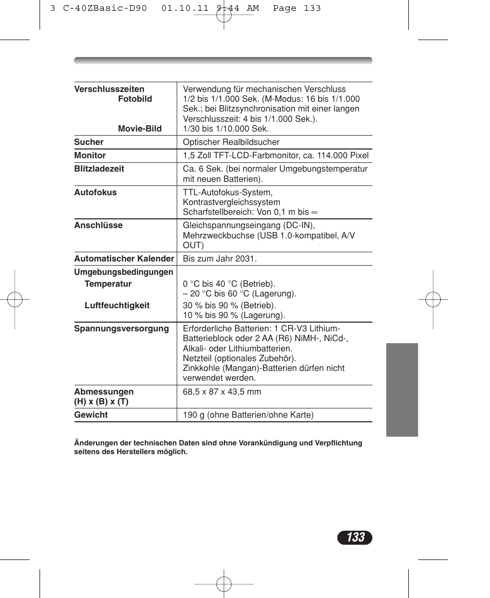 Olympus CAMEDIA C-40 ZOOM User Manual | Page 133 / 180