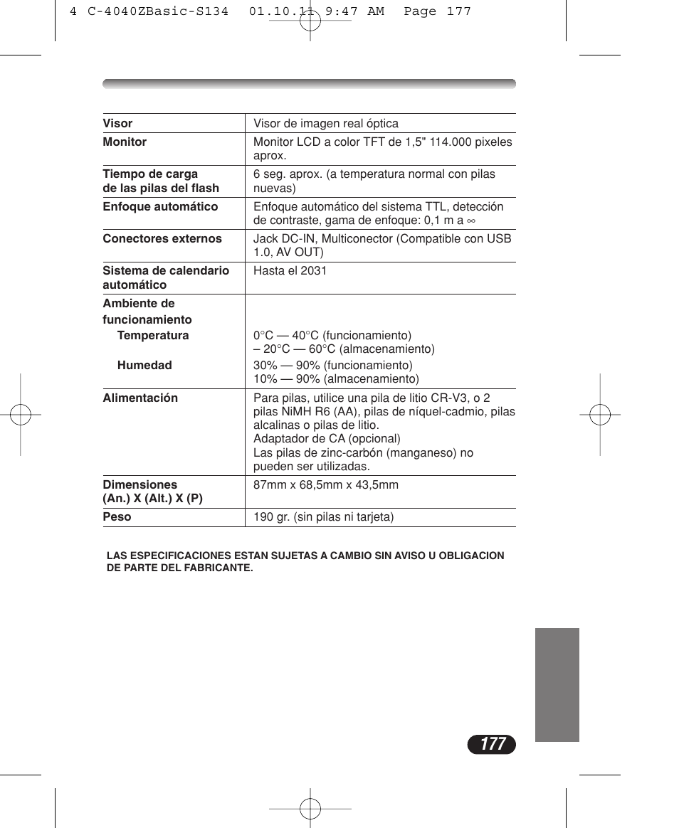 Olympus CAMEDIA C-40 ZOOM User Manual | Page 177 / 180