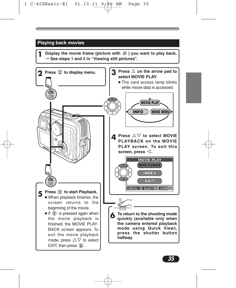 Olympus CAMEDIA C-40 ZOOM User Manual | Page 35 / 180