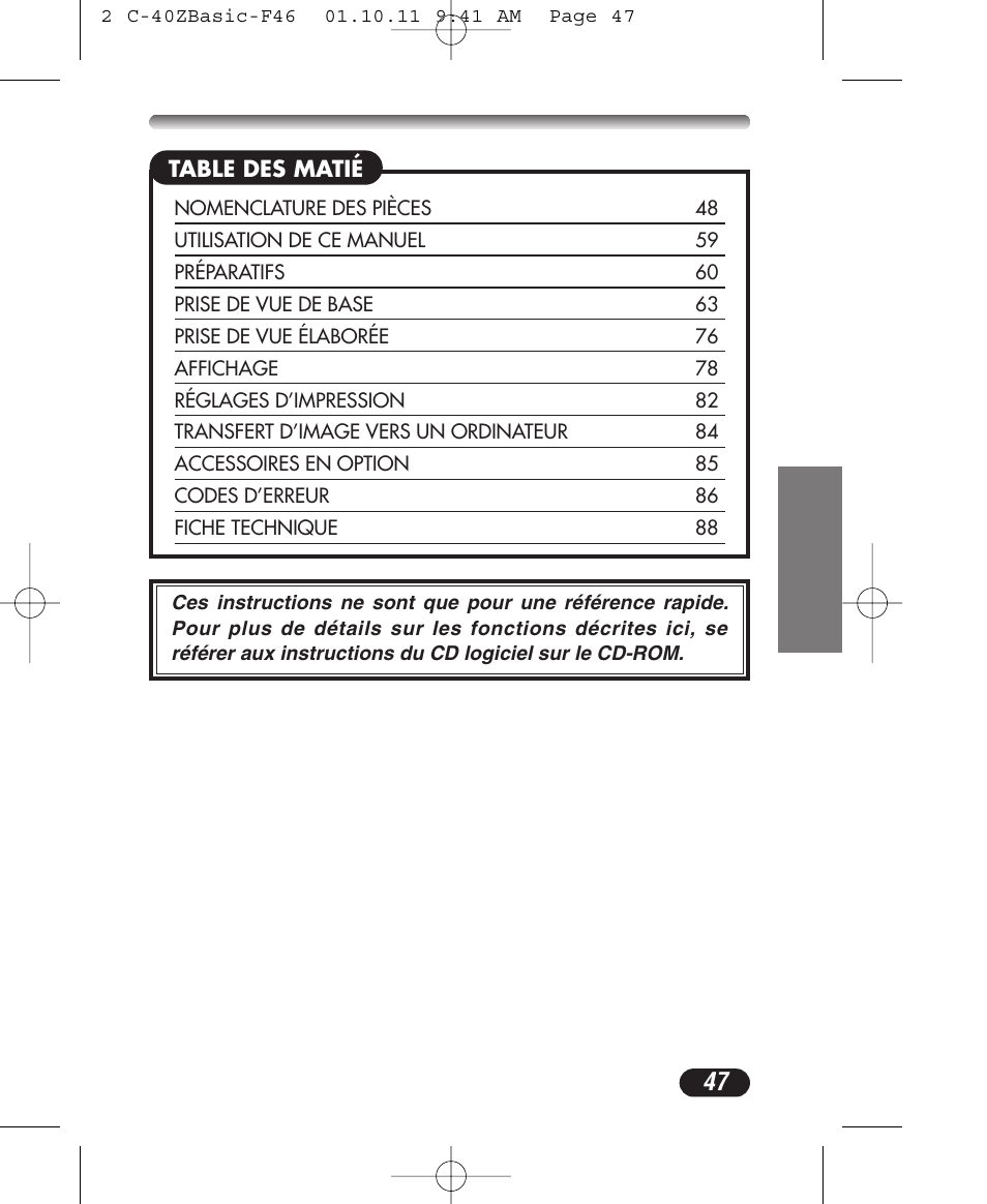 Olympus CAMEDIA C-40 ZOOM User Manual | Page 47 / 180